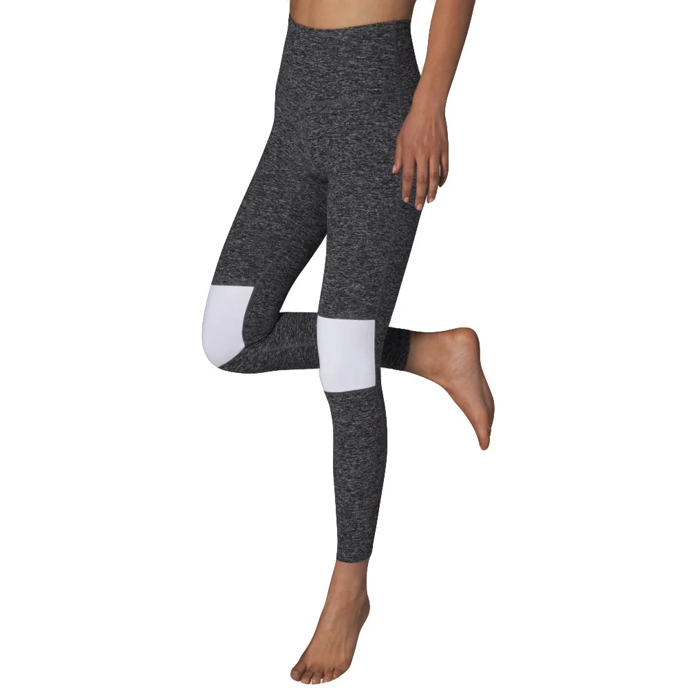 Women Plus Size Yoga Pant High Elasticity Female 3D Print Spliced