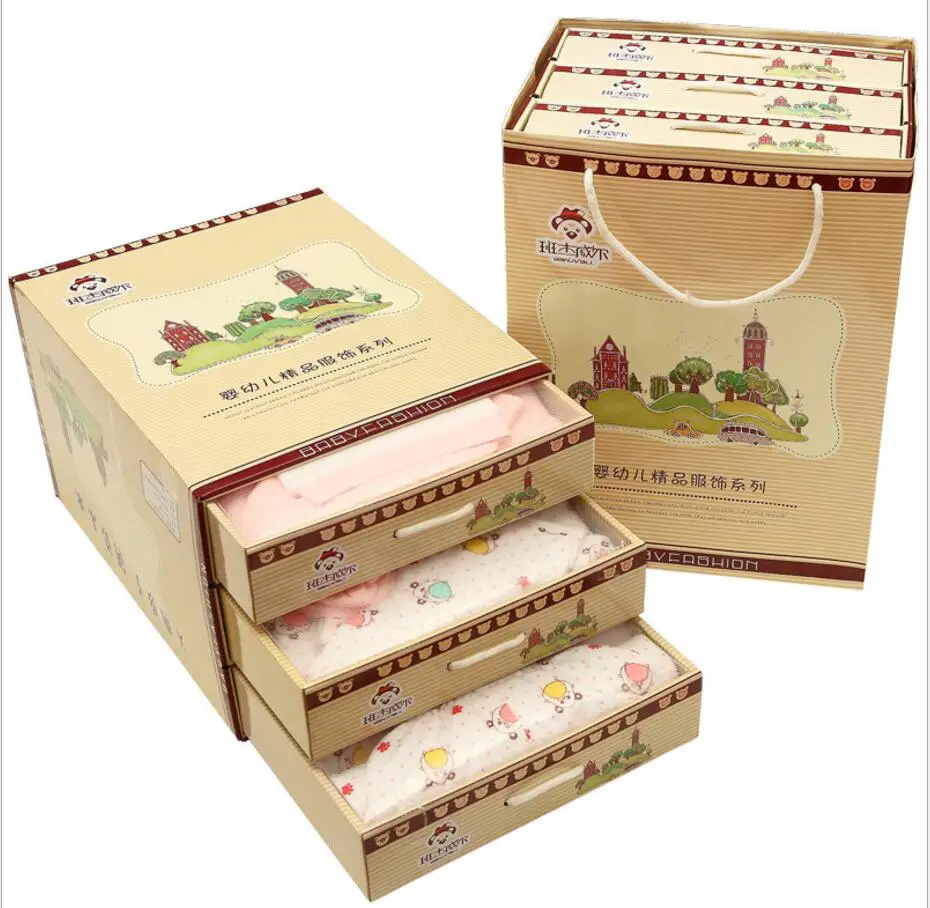 

100% Cotton Autumn Winter Newborn Set Gift Full Moon Baby Clothing Set Infant Set Gift newborn baby clothes 14 pieces HC1006