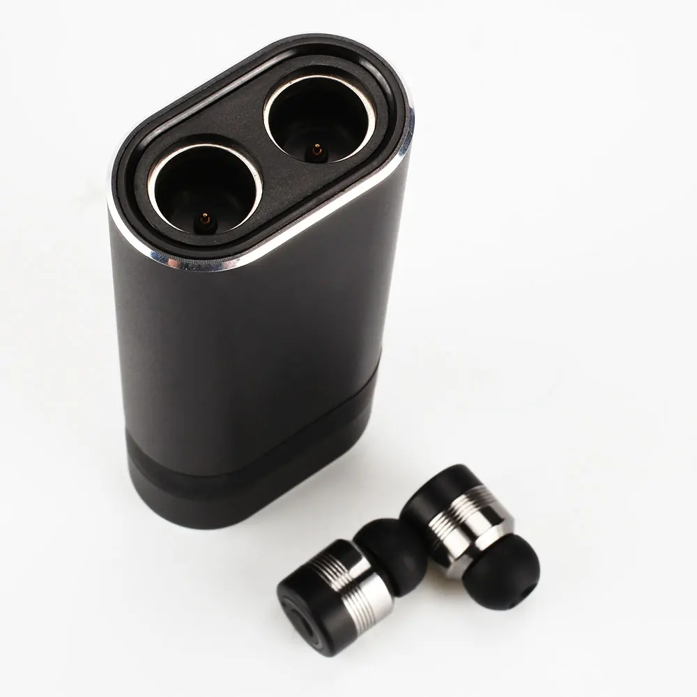 

True Wireless Bluetooth Earbuds w/ Portable Charging Case Smallest Cordless Earphones w/ Mic & Noise Reduction for Smart Phone