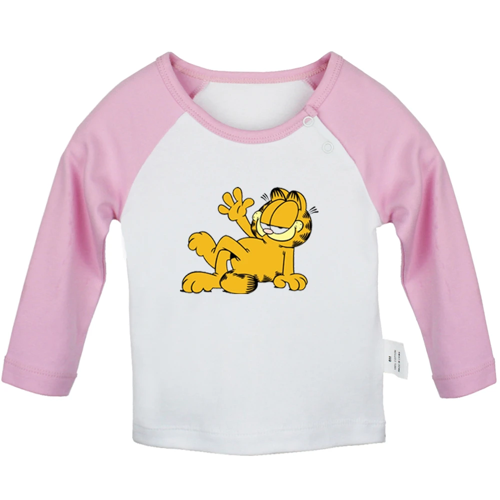 Dessin Anime Noel Chapeaux Garfield Chat Canard Conception Nouveau Ne Bebe T Shirts Enfant En Bas Age Graphique Raglan Couleur A Manches Longues T Shirt Hauts Aliexpress