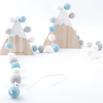 

Bed Rattle 20Pcs Wool Felt Ball Decor Room Colorful Beads Gifts For New Year DIY Crafts Accessories Safe Toys Christmas Gift