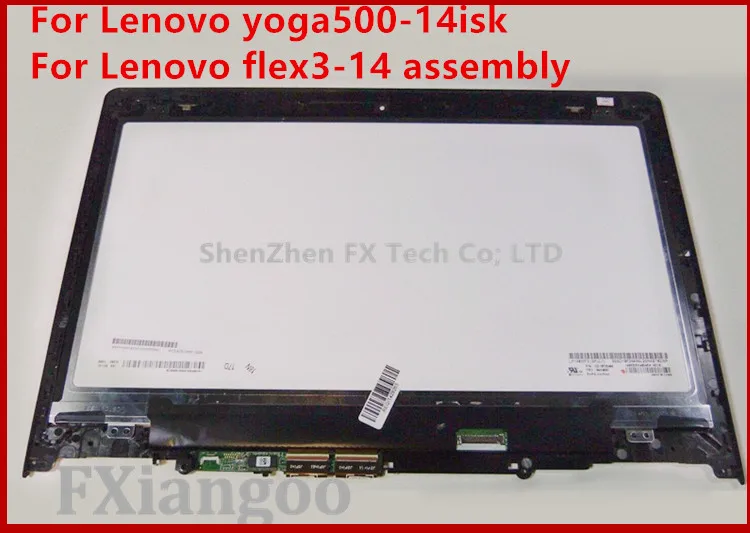 Для lenovo 1" Yoga 500-14isk flex3-14 Flex3-1470 Flex3 1480 Flex 3 1435 сенсорный светодиодный ЖК-экран в сборе с рамкой(5D10J67100