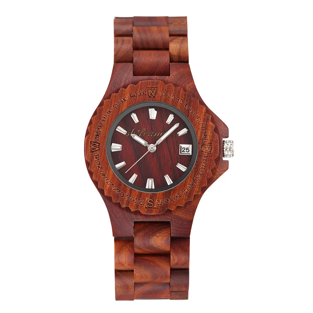 

Unisex Quartz Movement Wood Watch 2018 simple couple wood quartz for lovers gift horloges mannen horloge luxe merk waterd A80