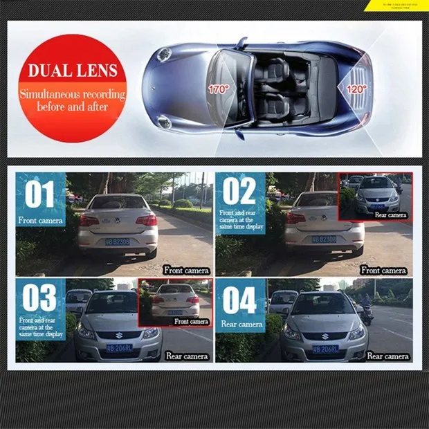 VicTsing 1080P Two-way Car WiFi ADAS Recorder Navigation FHD Car DVR Camera Video Recorder G-sensor USB Driving Recorder Android (22)