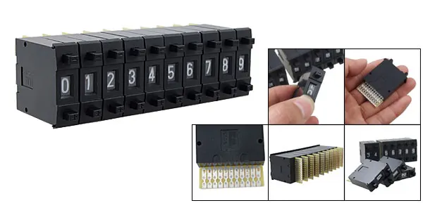 0-9 Digital Single Unit Pushwheel Thumbwheel Switch KSA-2