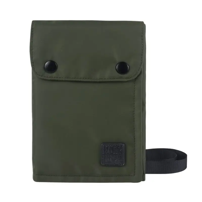RFID Блокировка паспорта держатель для карт шеи Кроссбоди кошелек сумка безопасности путешествия Органайзер Сумка - Цвет: green