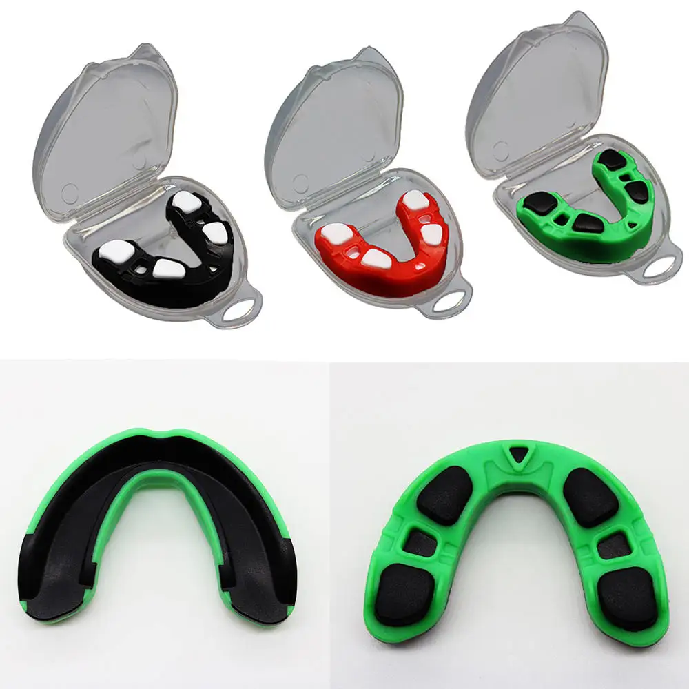 

Two Color Boxing Braces Teeth Protector Mouthguard Sports Boxing Mouth Guard Tooth Protection For Basketball Rugby Boxing