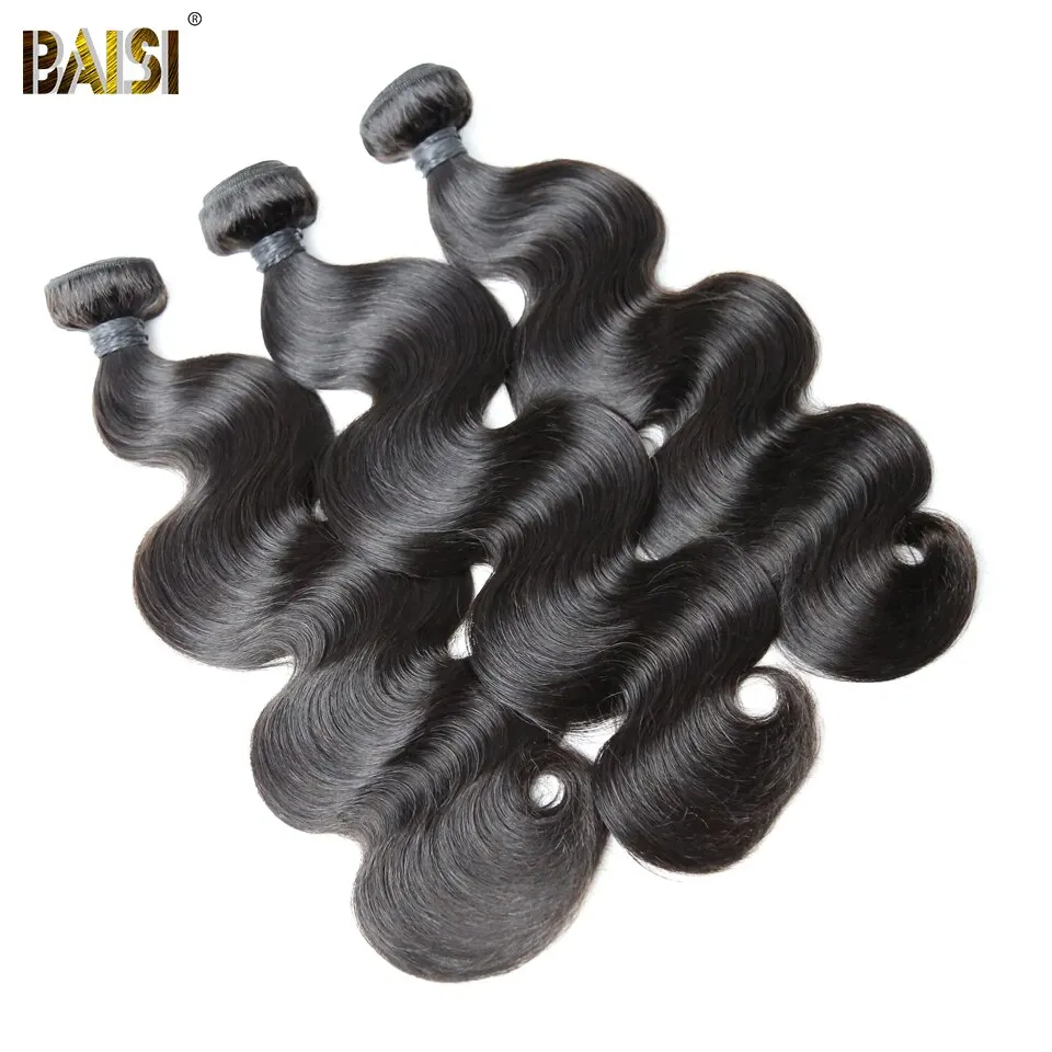 

BAISI Hair 8A Brazilian Virgin Hair Body Wave Hair Weave 3 Bundles 100% Human Hair Extensions
