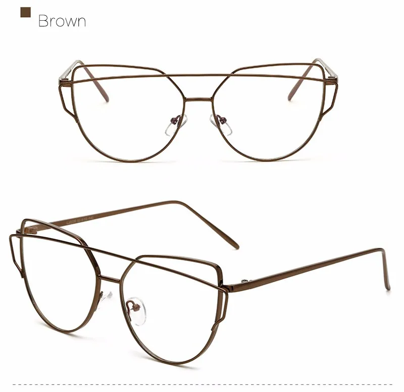 2018 Clear Lens Sunglasses Gold Pink Metal Frame Fashion Trendy Women Glasses Vintage Casual Unique Designer Anti-blue Light HTB1esWXOVXXXXXLaFXXq6xXFXXXz - 2018 Clear Lens Sunglasses Gold Pink Metal Frame Fashion Trendy Women Glasses Vintage Casual Unique Designer Anti-blue Light