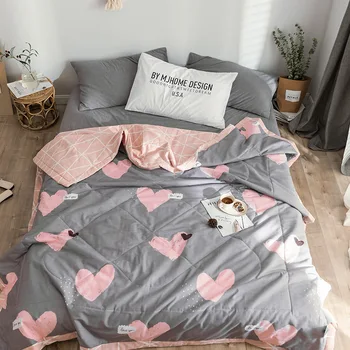 

Summer Air-conditioning Child adult Quilt Soft Breathable cotton Throw Blanket Thin Cartoon Comforter Bed Cover Bedspread
