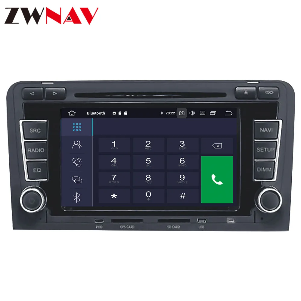 Cheap ZWNAV Android 9.0 Car DVD Player For Audi A3 S3 2003-2012 Android Radio Ibiza GPS with Mirroring link RDS Free 8G Map Card 3