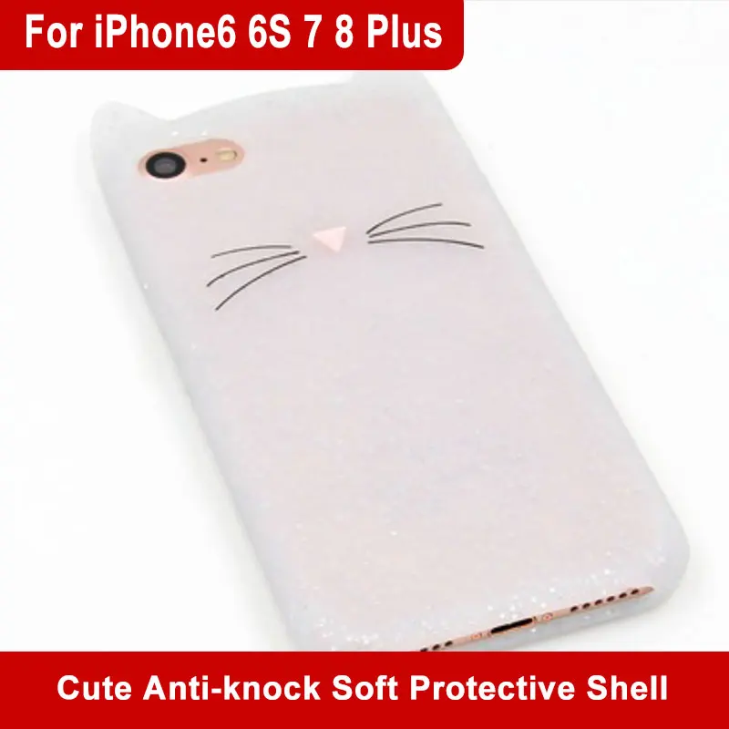 

YIJIAMO Phone Case For iPhone6 6S 7 8 Plus Cute Cat Phone Case For iPhone5S X XS MAX XR Cute Soft Protective Shell