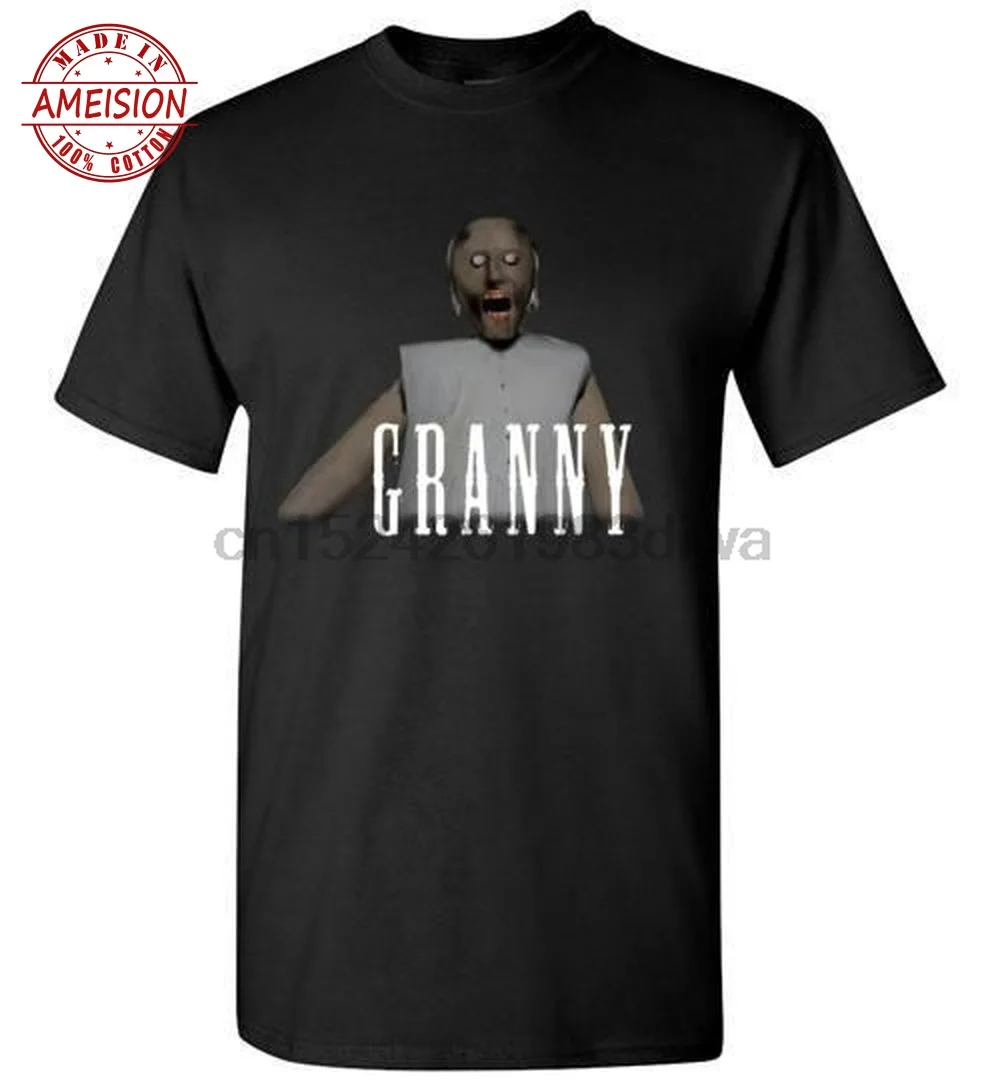 

New Summer tees funny men clothes 2019 inspired by popular iOS Android horror game Granny men t shirt o-neck hip hop t-shirt