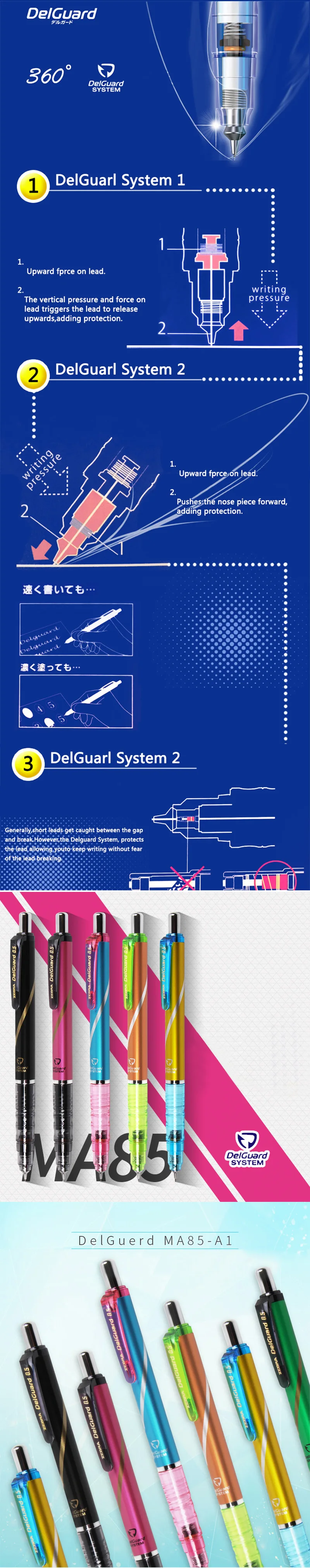 1 шт. Ограниченная серия японской зебры MA85-A1 Vitality серия Delguard антиразрывное ядро 0,5 автоматический карандаш