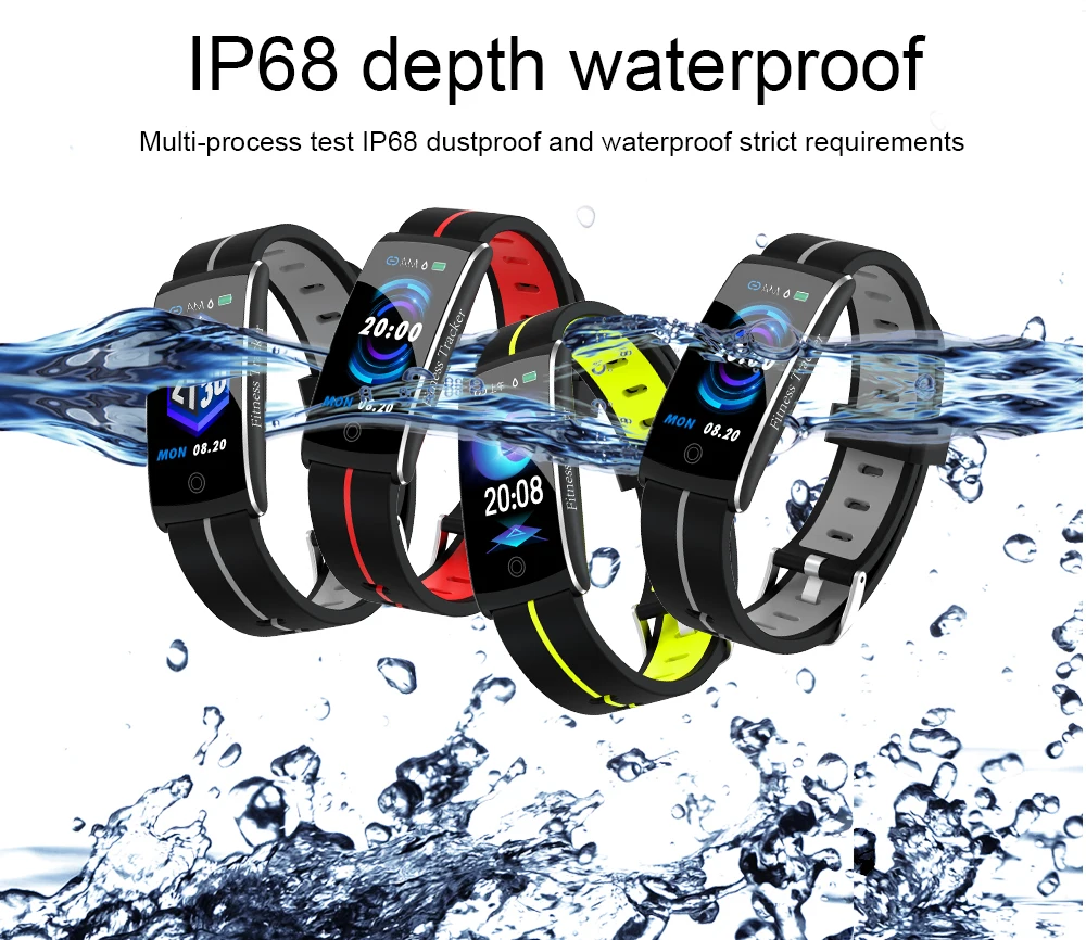 F10C Smart Bracelet Women Men Color Screen Blood Pressure Fitness Tracker Heart Rate Monitor Smart Band Sport for Android IOS (9)