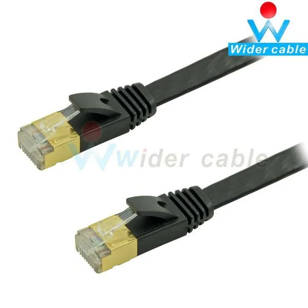 Flat CAT7 STP Cable Black Color