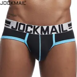 JOCKMAIL сексуальное мужское нижнее белье хлопковые дышащие мужские трусы однотонные Лоскутные мужские трусы мужские s стринги бикини трусы