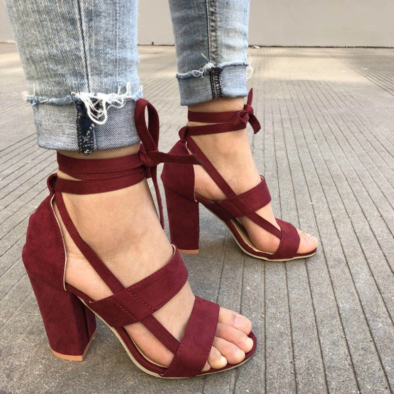 al exilio rehén Enlace Zapatos de verano para mujer, sandalias 2019 para mujer, zapatos de tacón  alto, sandalias de gladiador con cordones cruzados, zapatos casuales para  mujer, sandalias con correas en el tobillo, sandalias con borra|Sandalias