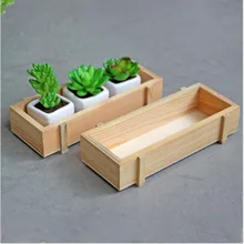 Maceta para planta de jardín, maceta decorativa Vintage de flores naturales, suculenta caja de madera, mesa rectangular, cama de flores, lecho de planta, maceta L3