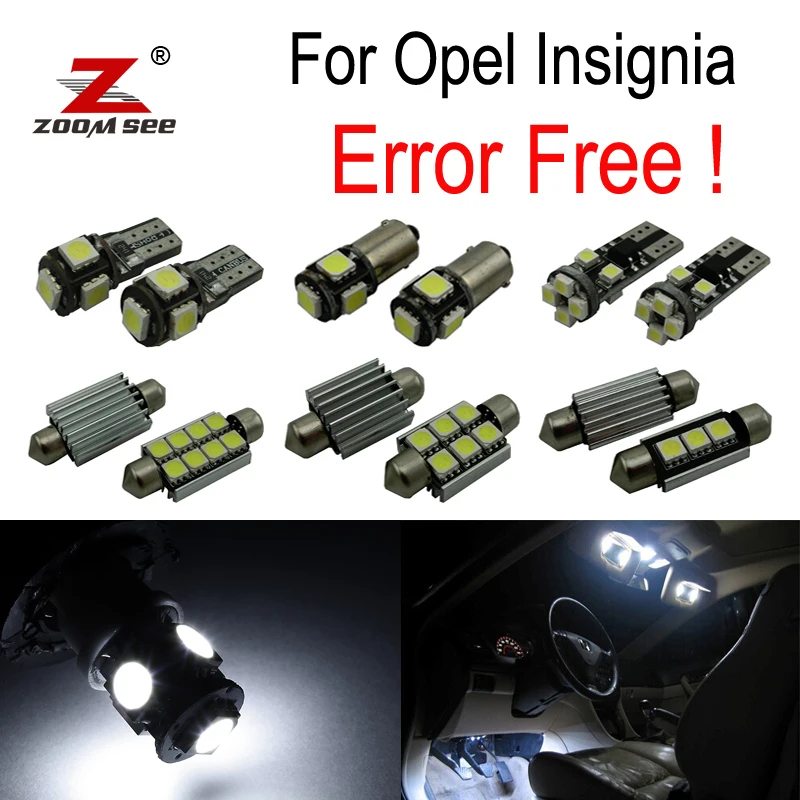 ZOOMSEEZ 22 шт. лампа номерного знака для Opel для Insignia для салона седана универсал хэтчбек спортивные светодиодные лампы внутреннего освещения комплект(08-16