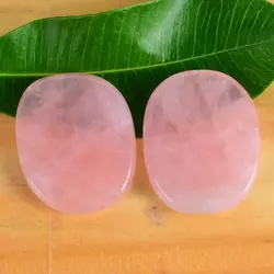 Массаж камень 45*35*6 мм розовый кварц энергии Palm минеральный фильтр для очистки воды полировки ломтики духовного Рейки Исцеление тела SPA