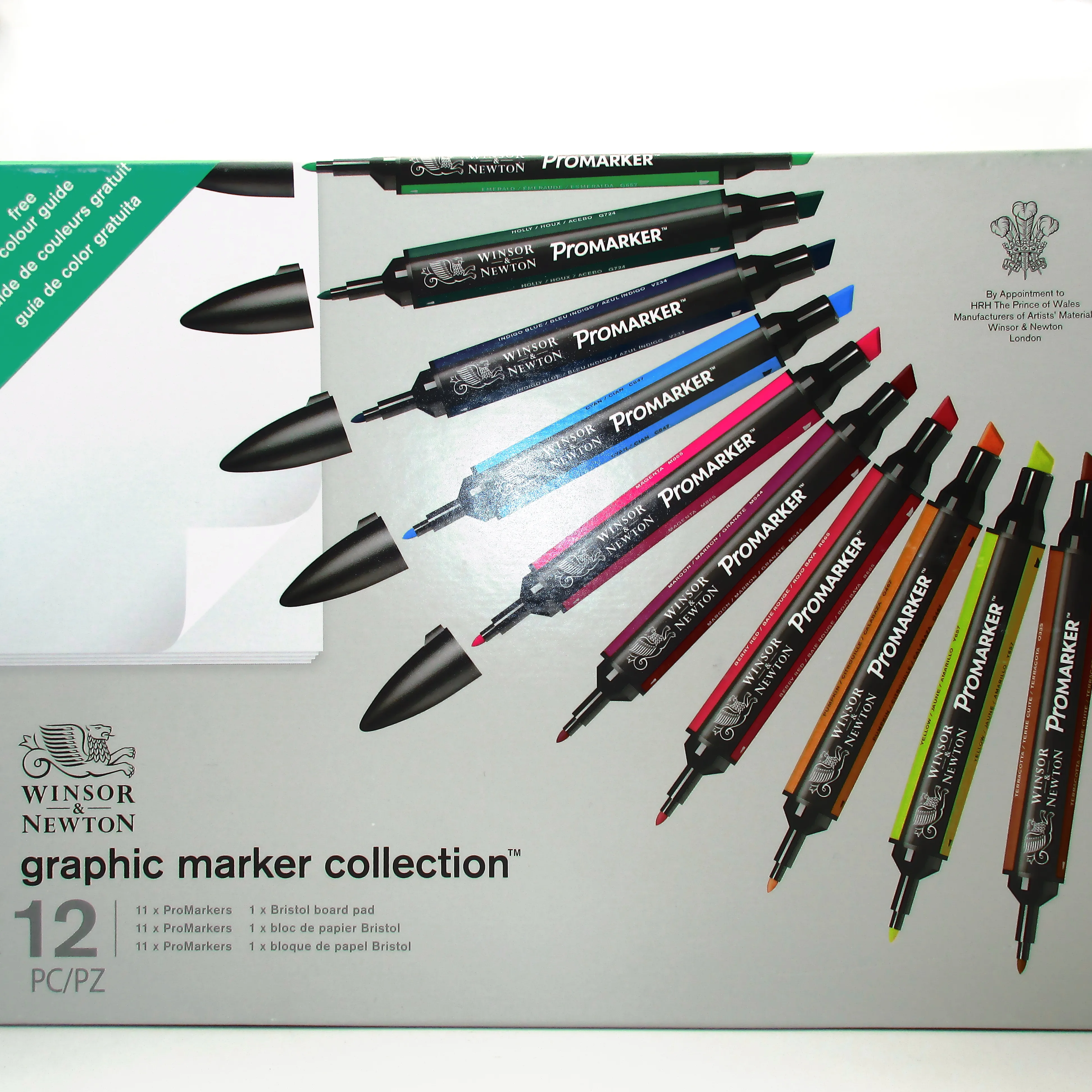 

Winsor & Newton Graphic Marker Collection Promarker Markers Papers Set Professional Marker Pens with Bristol Board Pad