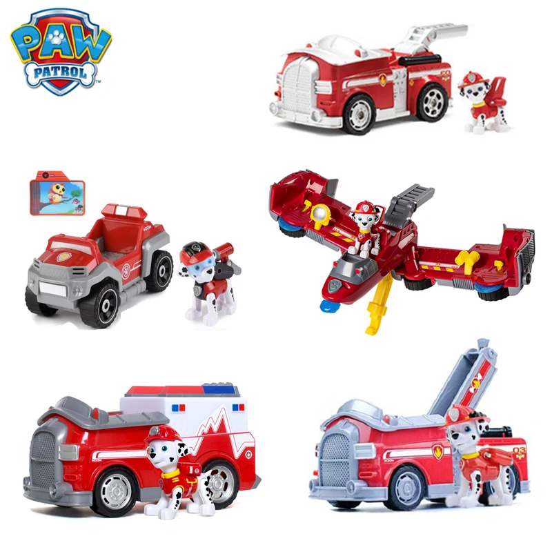 

Paw Patrol Toy Car Mashall Set Aircraft Submarine Toys Can Deformation Music PVC Action Anime Figure Model Toy Of Children Gift