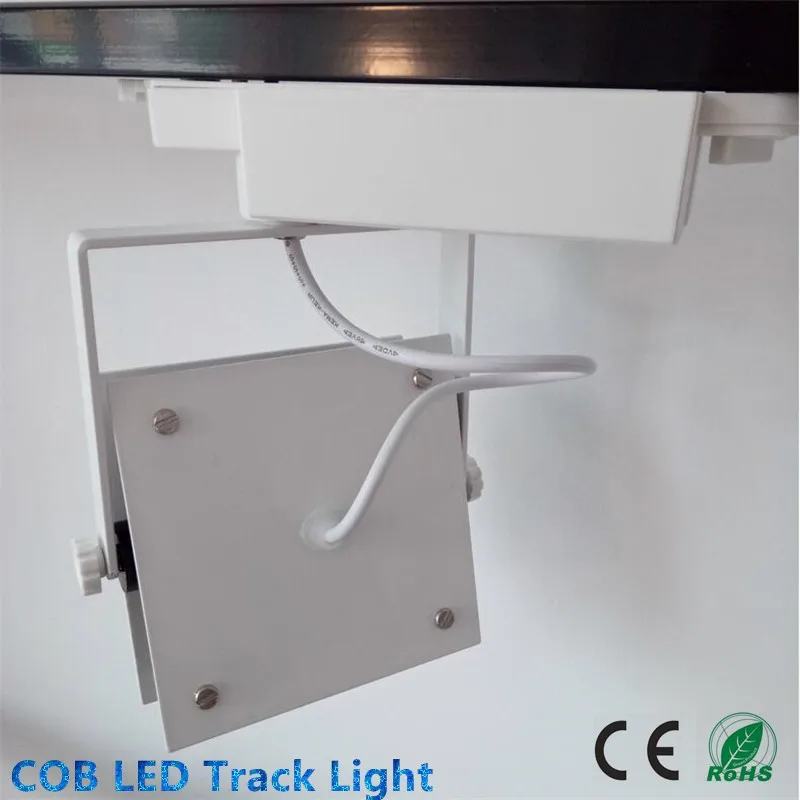20 Вт 30 Вт светодиодный COB отслеживание света черный добавить белый корпус Светодиодный светильник с изменяемым направлением освещения высокого качества AC85-265V 10 шт