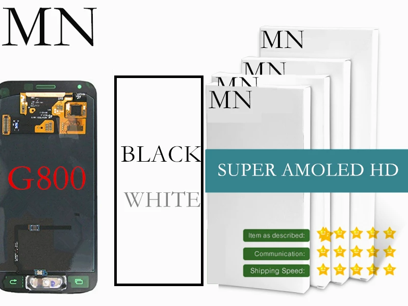 imágenes para 100% Tetsed Super AMOLED Para Samsung Galaxy Mini S5 G800 G800F G800H Pantalla LCD + Pantalla Táctil Del Digitizador Assembly-Blanco Negro imágenes para 100% Tetsed Super AMOLED Para Samsung Galaxy Mini S5 G800 G800F G800H Pantalla LCD + Pantalla Táctil Del Digitizador Assembly-Blanco Negro