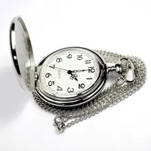 Повседневные мужские и Wo Мужские Молодежные и старые дикие настольные классические модные карманные часы ретро матовые Кварцевые черные серебряные большие карманные часы