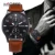 MIGEER 2017 Moda Casual Mens Relógios De Luxo de Quartzo-Relógio Dos Homens de Negócios de Couro Do Esporte Militar relógio de Pulso Relogio masculino