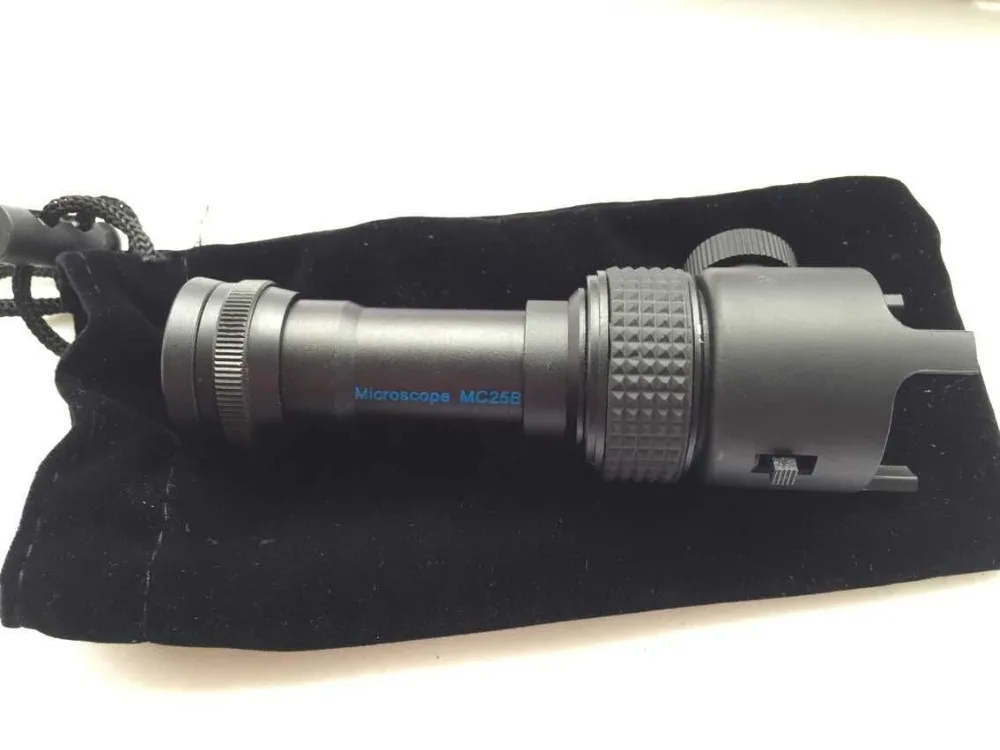 

Portable 25X Measuring Microscope w/ reticle & LED light for jade Jewelry Print