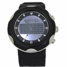 Круглый черный корпус подсветка даты черный ободок Мужские Аналоговые цифровые часы