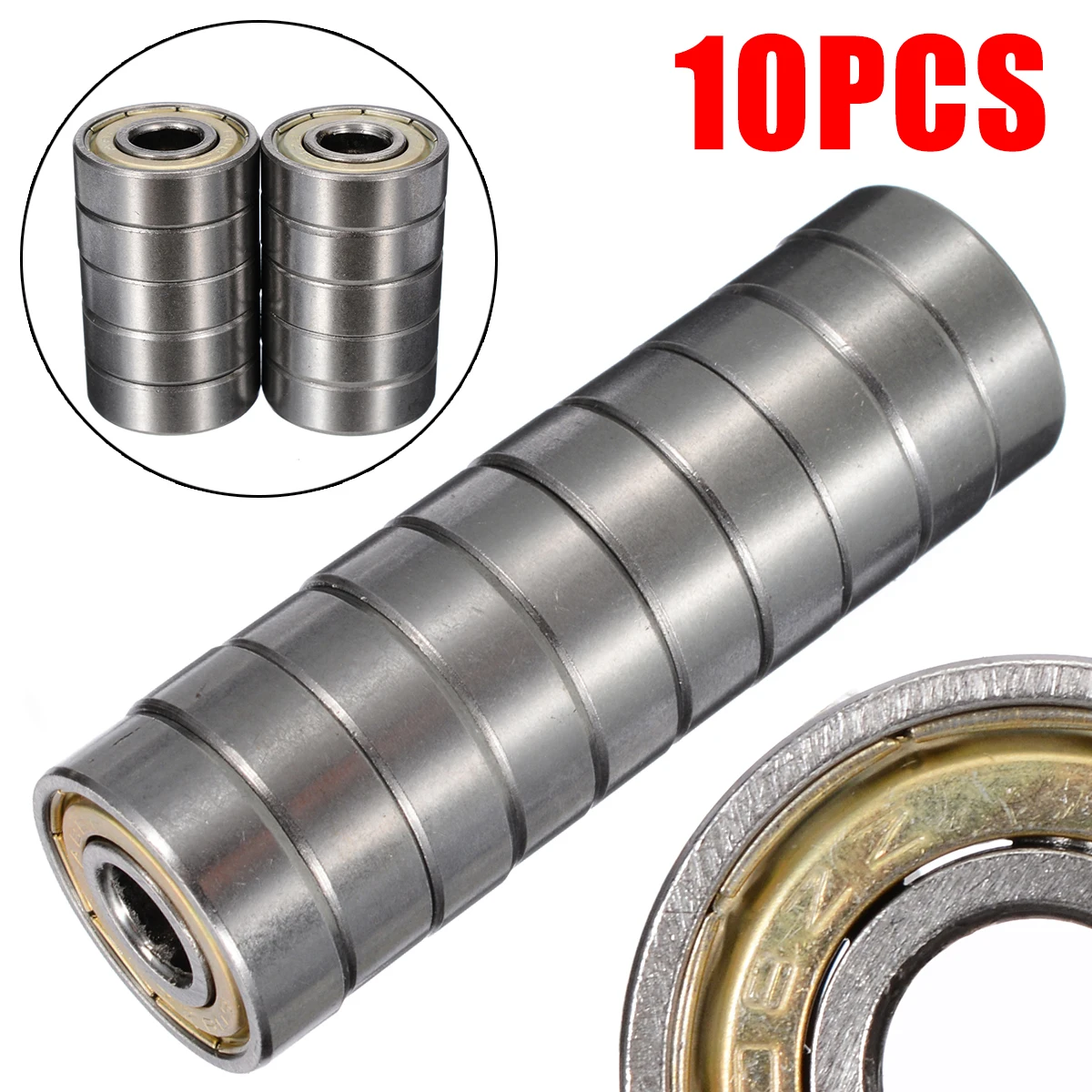 10Pcs/Lot 608ZZ Miniature Bearing Metal Shielded Ball Bearing High-Speed Bearings Durable 8x22mm