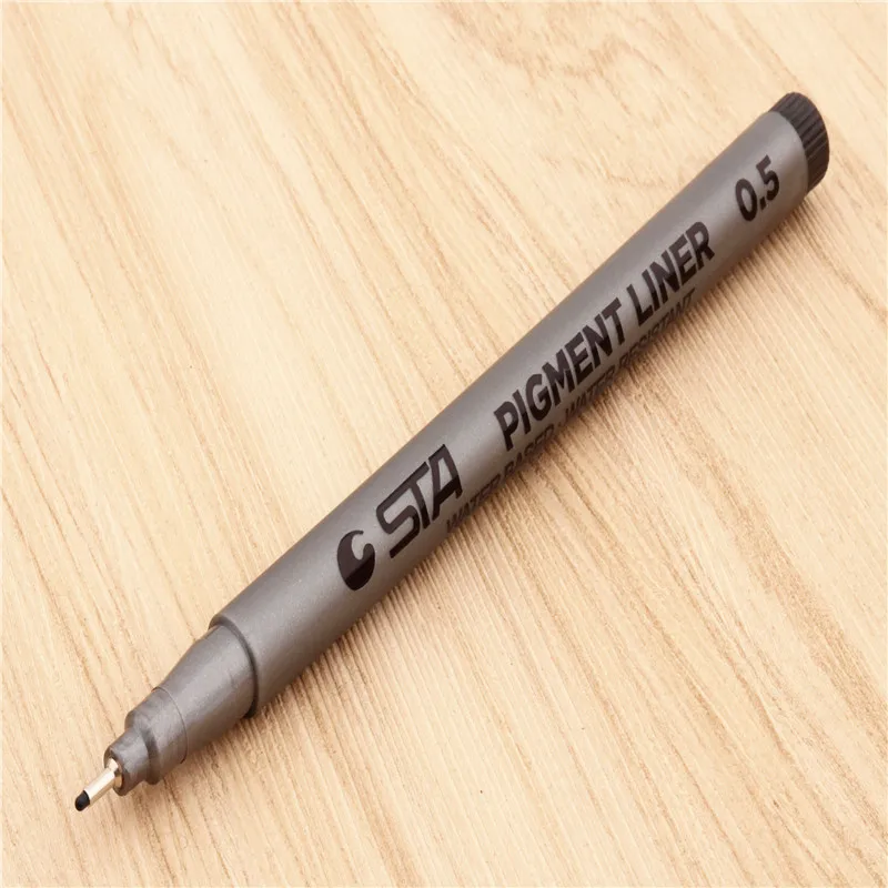 Waterproof Sketch comics Art Marker Pen Pigment Liner Water Based For Drawing Handwriting School office stationery - Цвет: 05