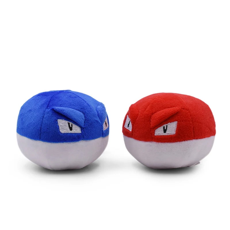 

2 pcs/lot Anime Cartoon Voltorb Peluche Plush Doll Soft Animal Doll Retai Hot Toys Great Birthday Christmas Gift For Children