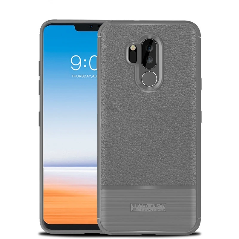 Для LG G7 чехол ThinQ LG G7 чехол ThinQ LG G7 Plus ThinQ Премиум силиконовый кожаный защитный мягкий чехол - Цвет: Gray