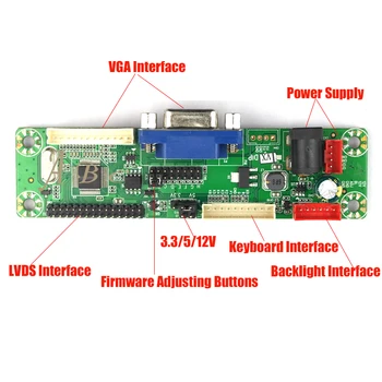 

Universal Programmed 23 Firmwares VGA to LVDS Driver Controller Board DIY Kit for Raspberry PI 3 10" - 42" LCD Display Panel