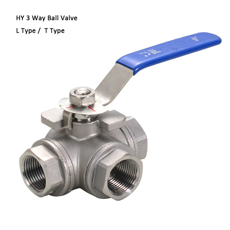 Ball Valve Stainless Steel SUS304 Pipe Ball Valve Three-Way L-Type Female Thread 1 DN25 Ball Valve Stainless Steel SUS304 Pipe Ball Valve Three-Way L-Type Female Thread 1 DN25