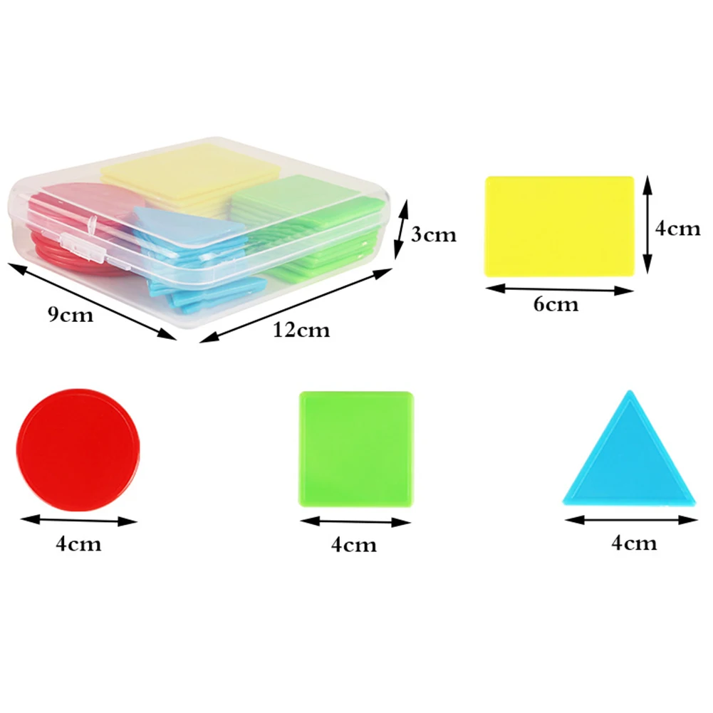 40 шт./компл. 4 см счетчики счетные чипы Монтессори игрушки Математика сортировка по форме развивающие игрушки juguetes educativos