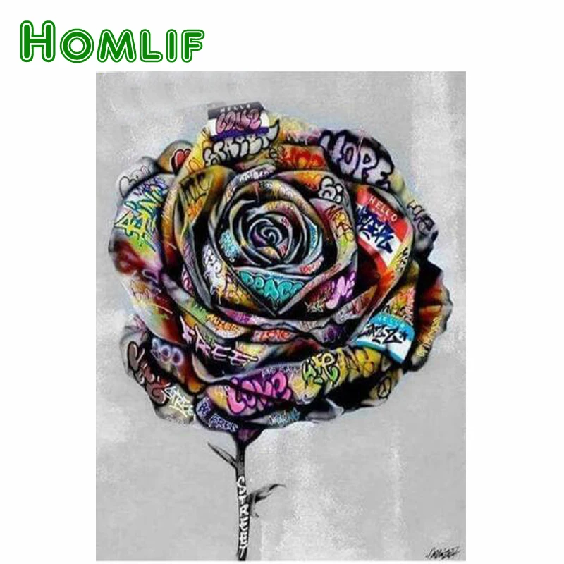 HOMLIF 5d алмазная картина из бисера Набор для картин алмазов шов роза цветок с