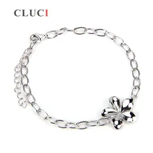 CCLUCI Аутентичные 925 стерлингового серебра пять цветов женщин жемчужный браслет монтажные ювелирные изделия