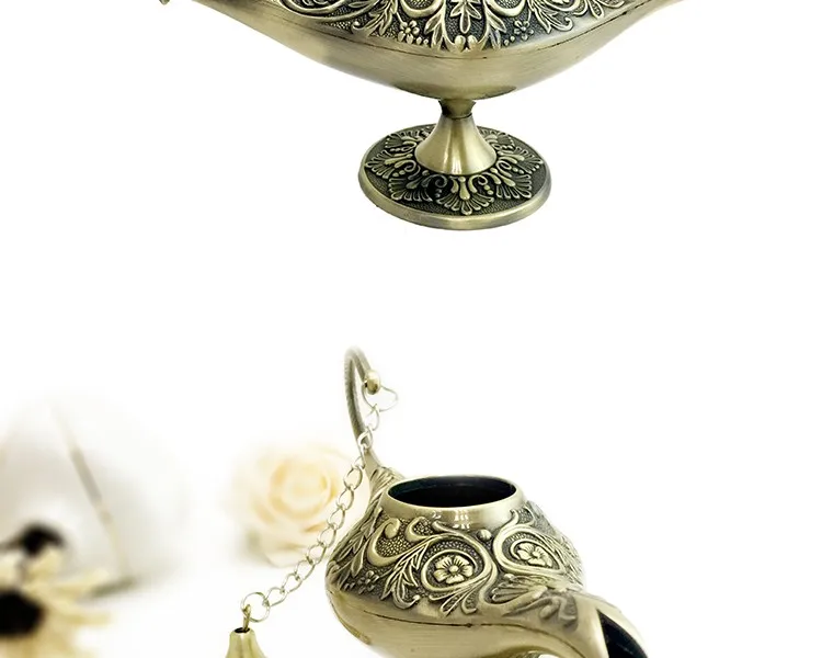 Цена по прейскуранту завода Декор антикварный большой размер Aladin волшебная лампа украшение дома Коллекционная Пасхальная лампа джинна сувенир