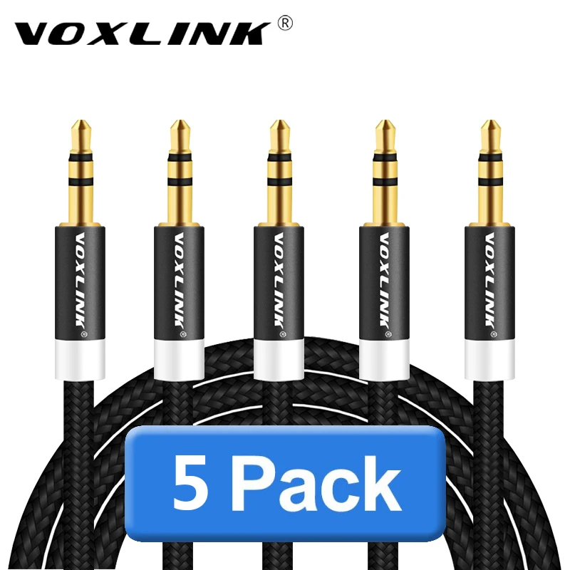 

VOXLINK Audio Cable Jack 3.5 mm Speaker Line Aux Cable for iPhone 6 Samsung galaxy s8 Car Headphone Xiaomi redmi 4x Audio Jack