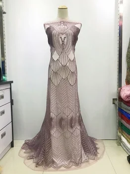 

2018 the latest French Nigerian lace fabrics high-quality gauze African lace fabrics wedding African French sequins chiffon lace