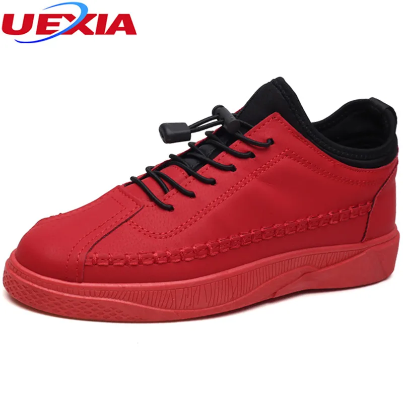 

UEXIA New Fashion Spring Autumn Quality Leather Flats Casual Sneakers Men Shoes Male Walking Brand Comfortable Non Slip Footwear