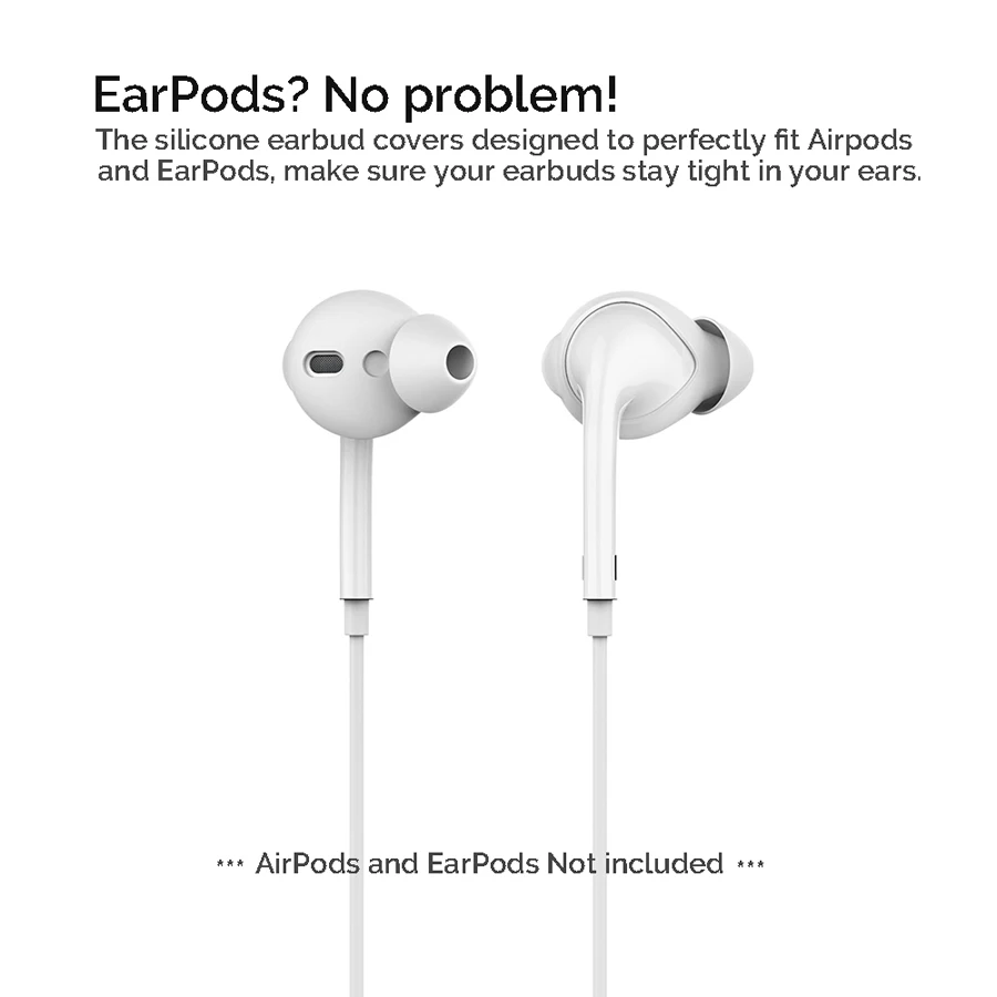 3 пары для Airpods чехол ушей силиконовые наушники ушные крючки + хранения 2