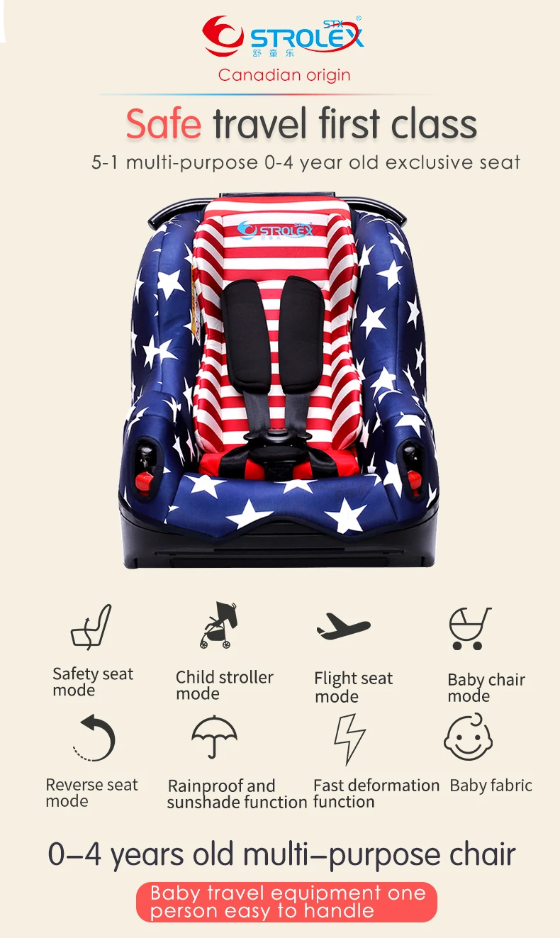 Strolex sit n stroll Baby car seat stroller carriage 5 in 1 Multifunctional baby car seat stroller Sit'n'Stroll lilly gold