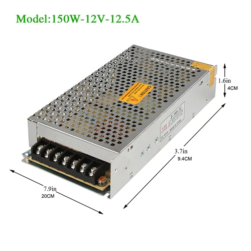 Источник питания DC 12 В 2A 3A 5A 8A 13A 17A 20A 33A трансформатор освещения AC 110 В 220 В светодиодный драйвер переключатель адаптер питания для светодиодной ленты - Цвет: 12.5A 150W