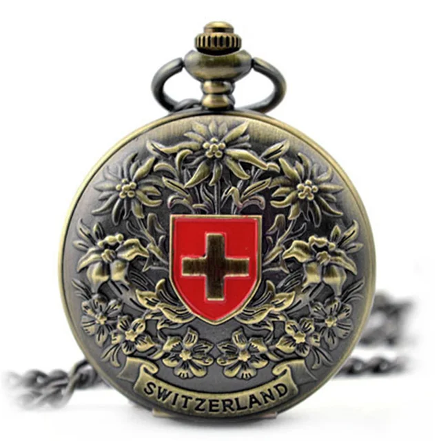 Fashion Clock Switzerland Red Cross Hollow Hand Wind Mechanical Pocket Watch Cla Fashion Clock Switzerland Red Cross Hollow Hand Wind Mechanical Pocket Watch Cla